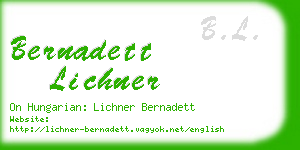 bernadett lichner business card